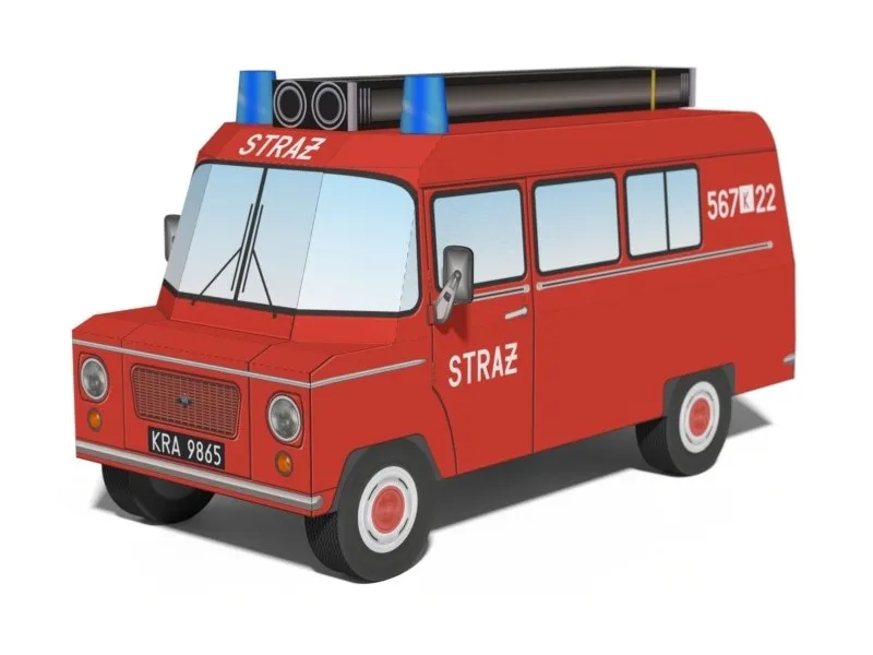 Papierový model - Nysa 522 Požiarnici